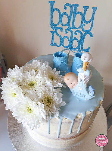 Pink and baby blue - the ultimate baby shower cake — Fait Maison